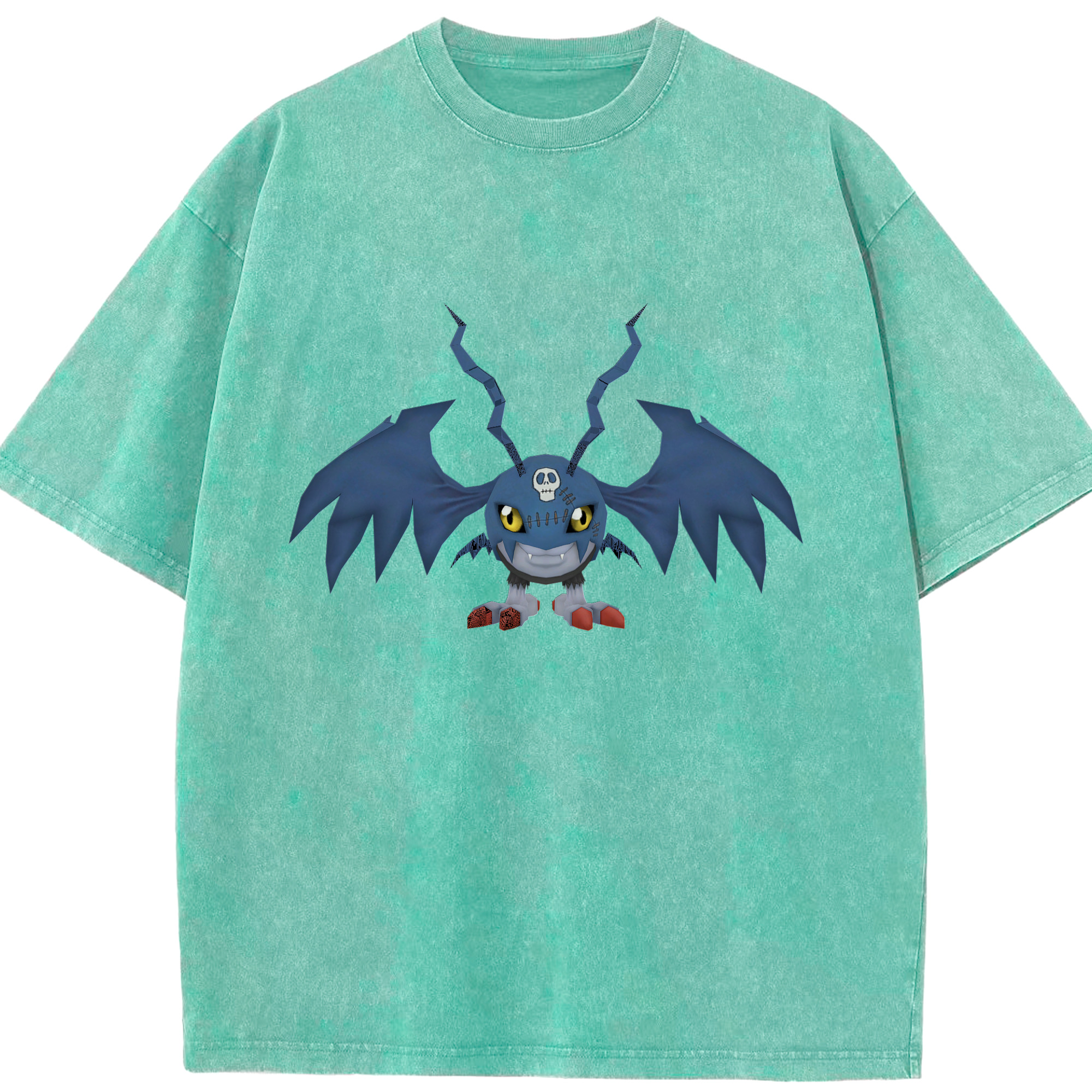 （画像用） Digimon デジタルモンスター/デジモン 綿100% ヴィンテージ風 半袖Tシャツ（フロントプリント）